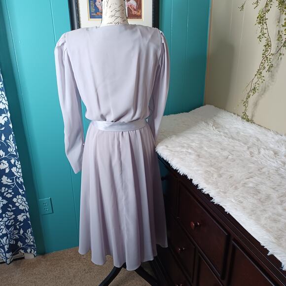 VTG Romantic Ursula of Switzerland Belted Romantic Princess Diana Preppy Dress - Picture 4 of 10